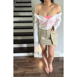 Off shoulder long sleeve crop top